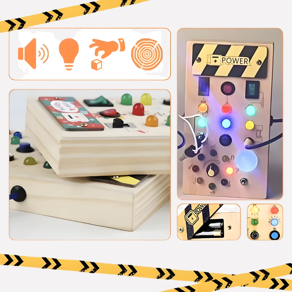 Tableau d'activités Montessori avec lumières LED