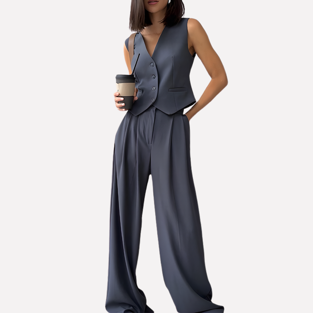Débardeur sans manches et pantalon long pour femmes