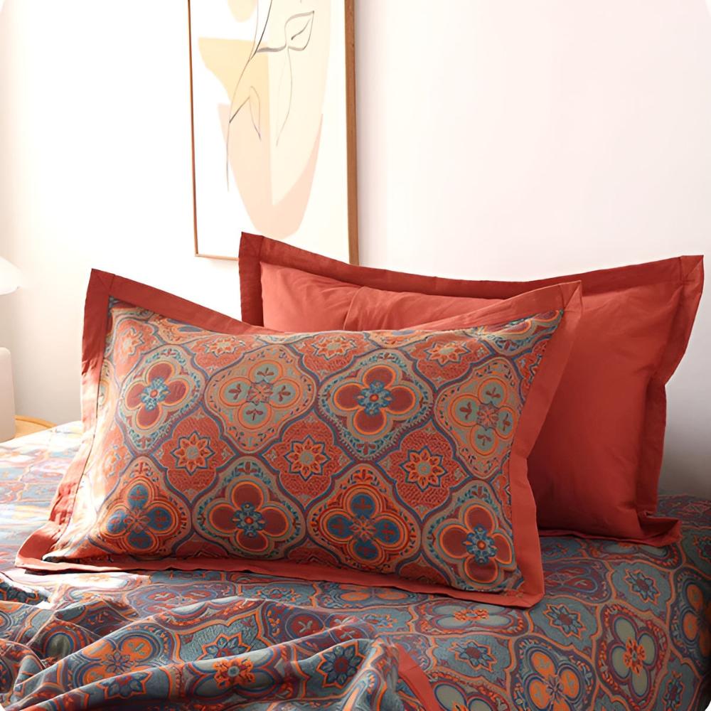 Couvre-lit réversible en mélange de coton bio