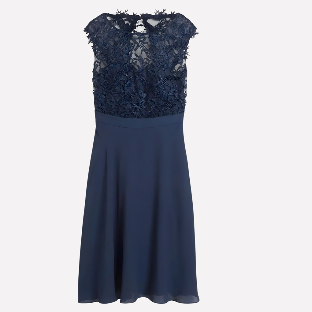 Robe courte en dentelle pour femme