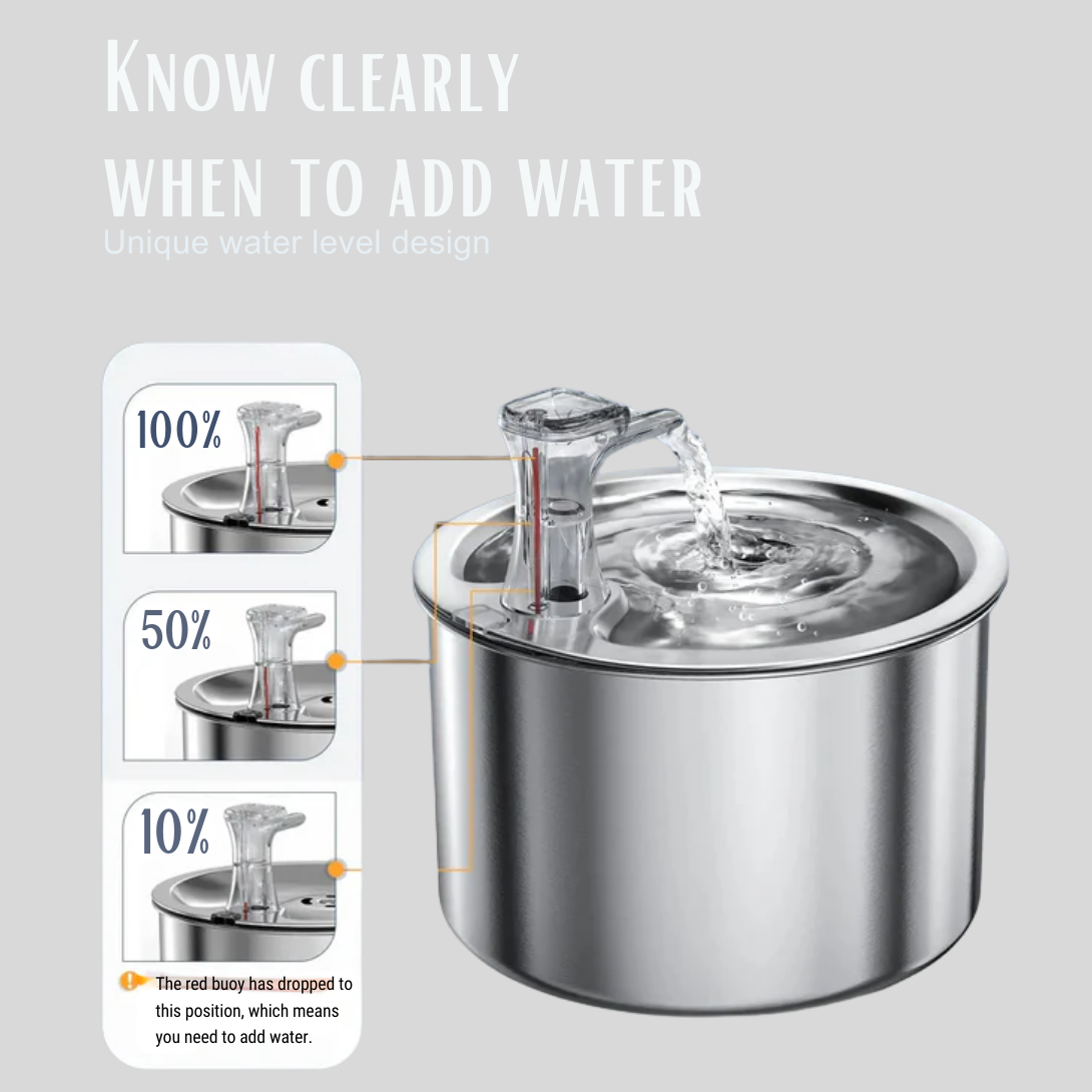 Distributeur d’Eau en Acier Inoxydable pour Chat