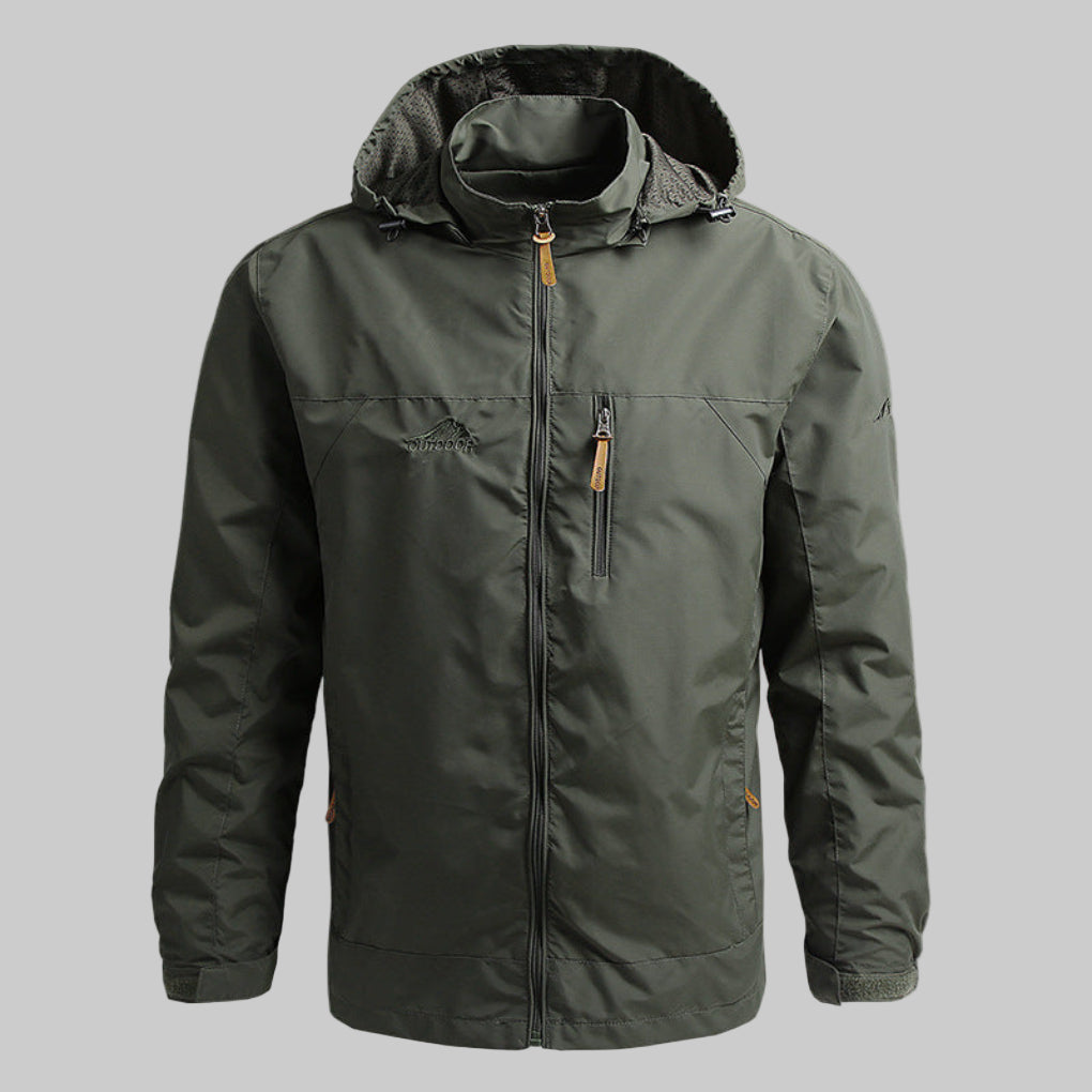Veste d'extérieur pour homme résistante à l'eau et au vent