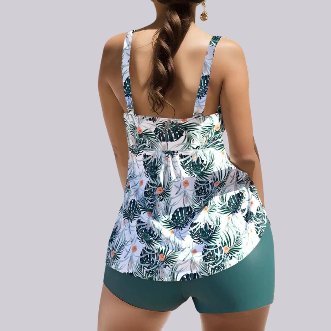 Oasis | Tankini avec Imprimé Tropical et Short Assorti