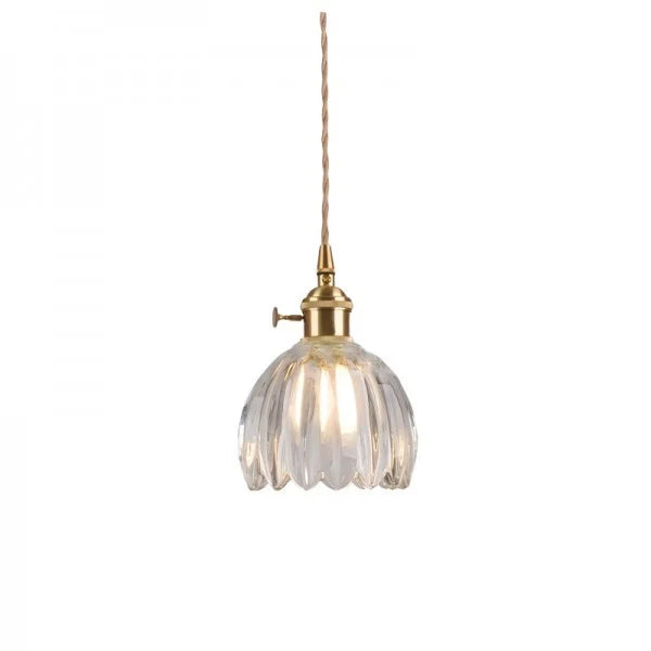 LumiChic - Suspension en Verre Floral Japonais, Éclairage Élégant pour Décoration Moderne
