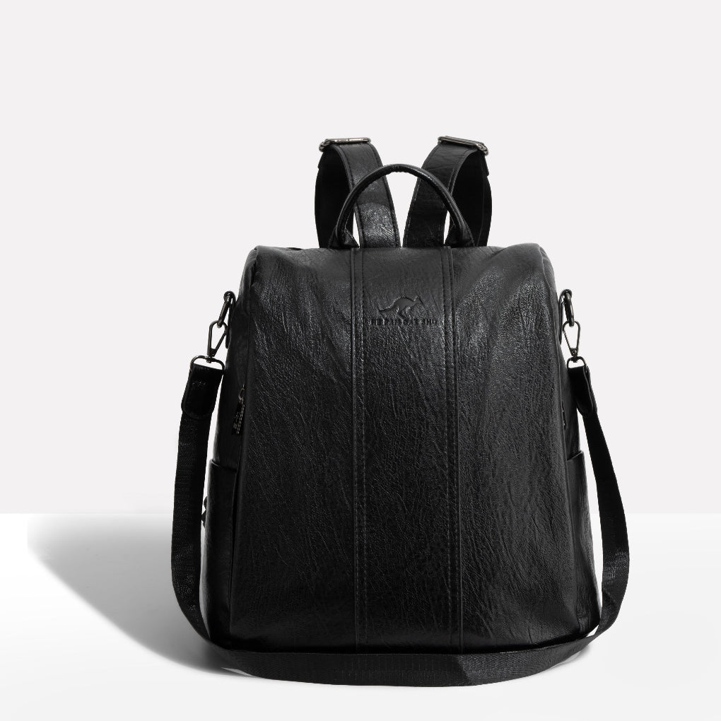 Sac à dos antivol en cuir pour femme