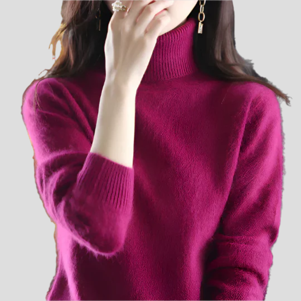 Pull à col roulé pour femme