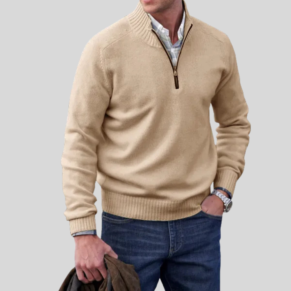 Pull à fermeture éclair pour homme