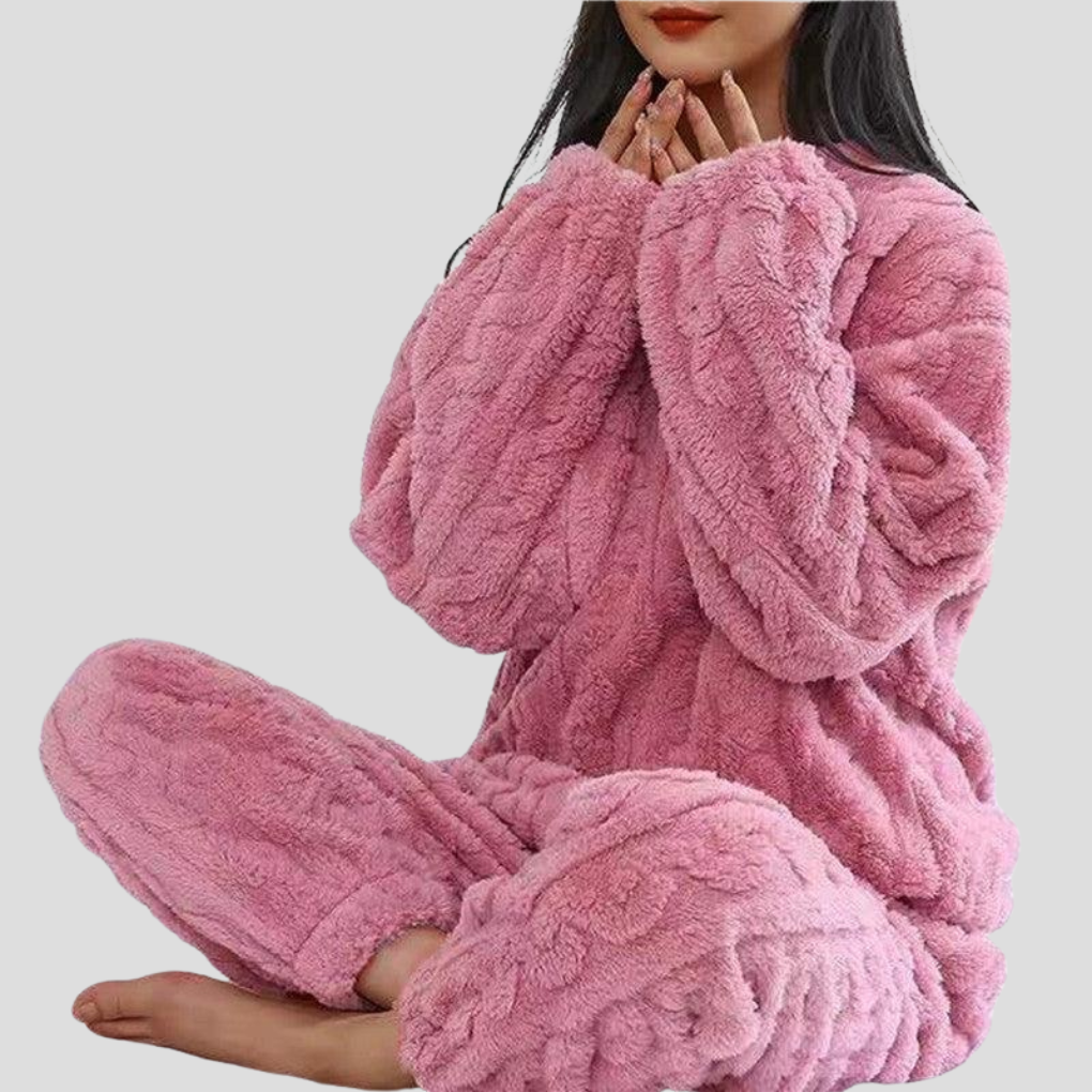 Ensemble pyjama en molleton pour femme