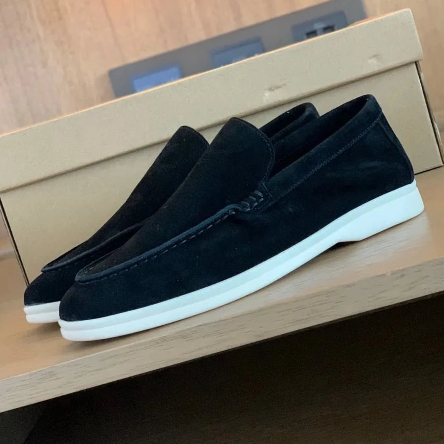 LuxeFoot - Loafers en Suède pour Hommes, Confort Élevé et Style Élégant