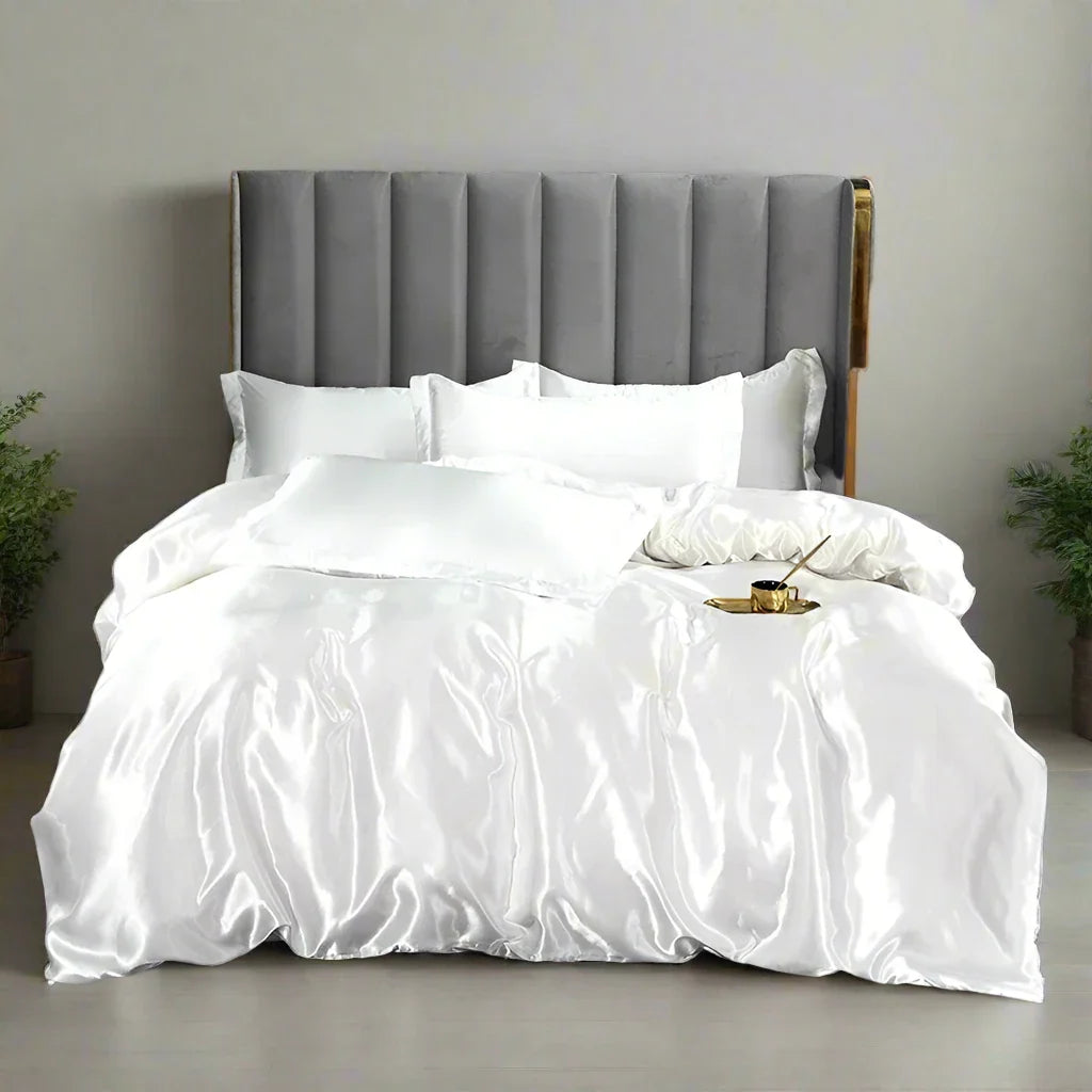 RêveLuxe - Housse de Couette Satinée Hypoallergénique 240x220 cm