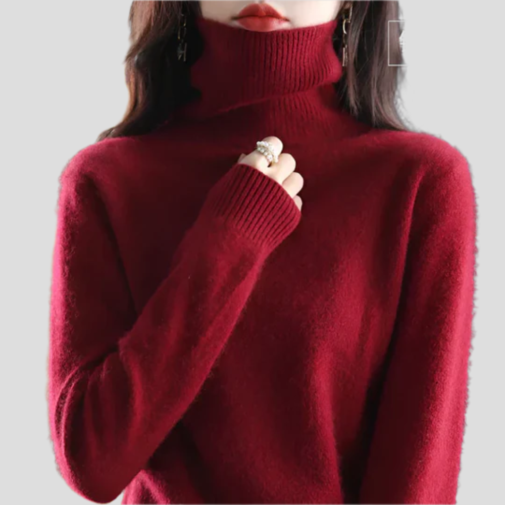 Pull à col roulé pour femme