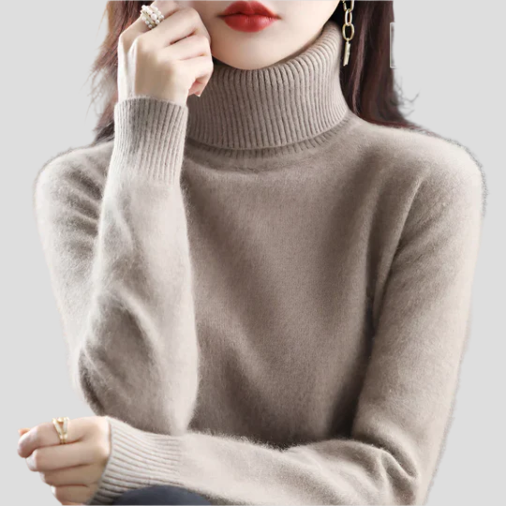 Pull à col roulé pour femme