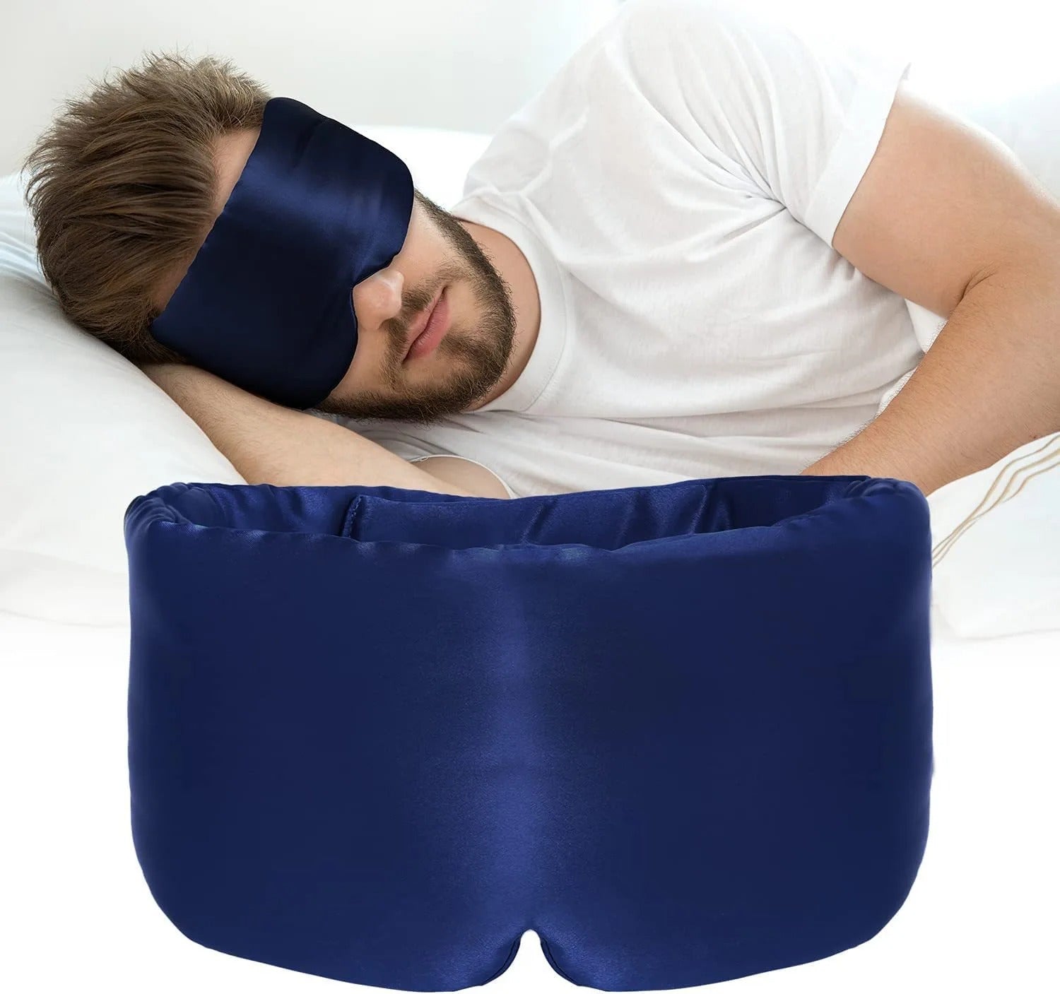 SnoozeLux - Masque de Nuit en Soie de Murier pour un Sommeil Réparateur