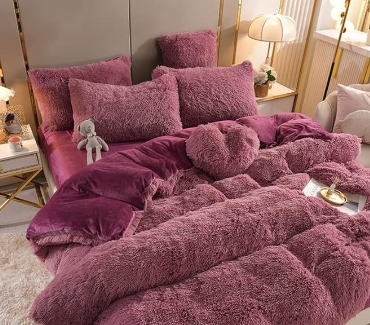 Set (5 pièces) Couvertures Hivernales en Molleton Microfibre Douce