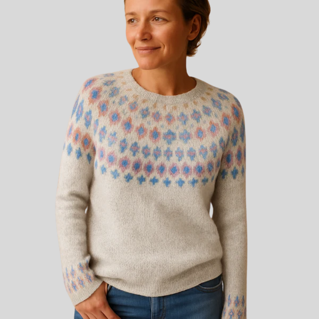 Pull en Laine Imprimé pour Femme