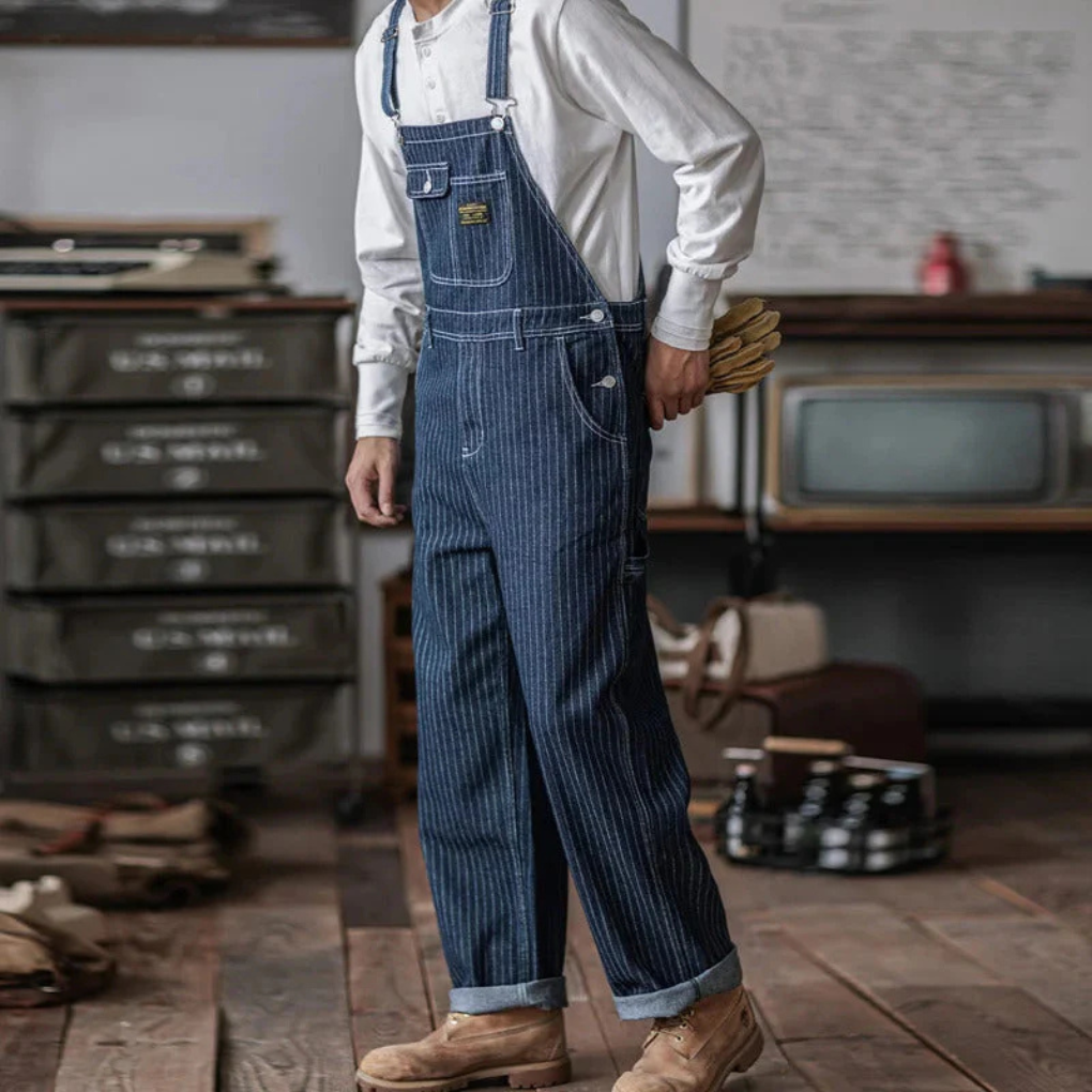 Salopette en jean indigo