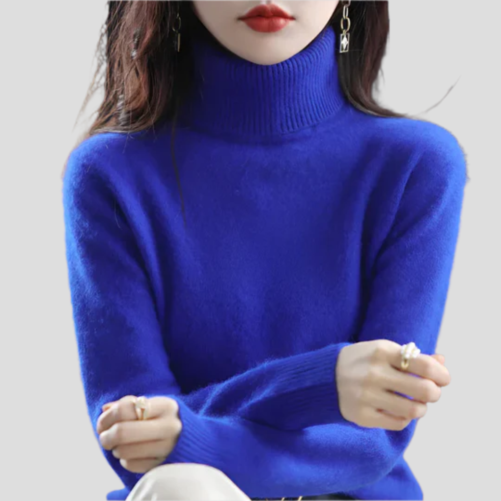 Pull à col roulé pour femme