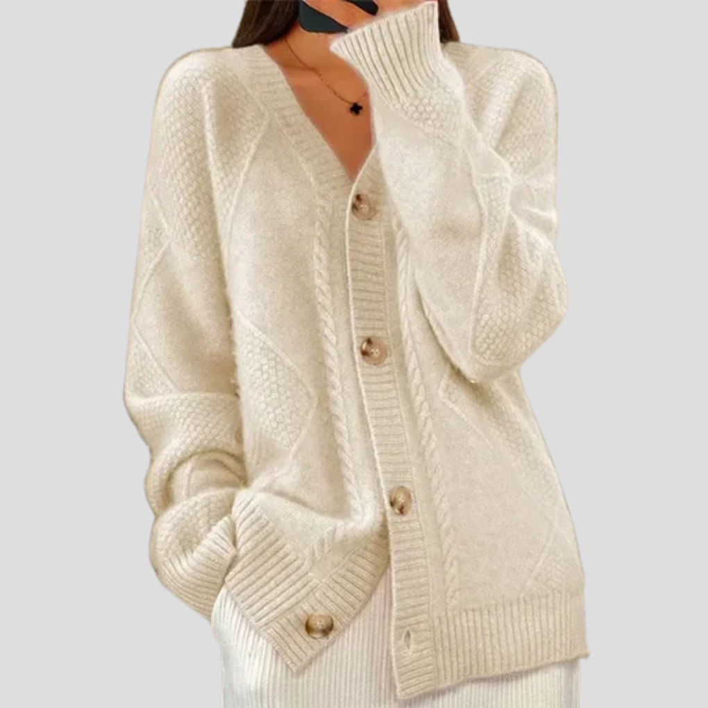 Cardigan boutonné pour femme