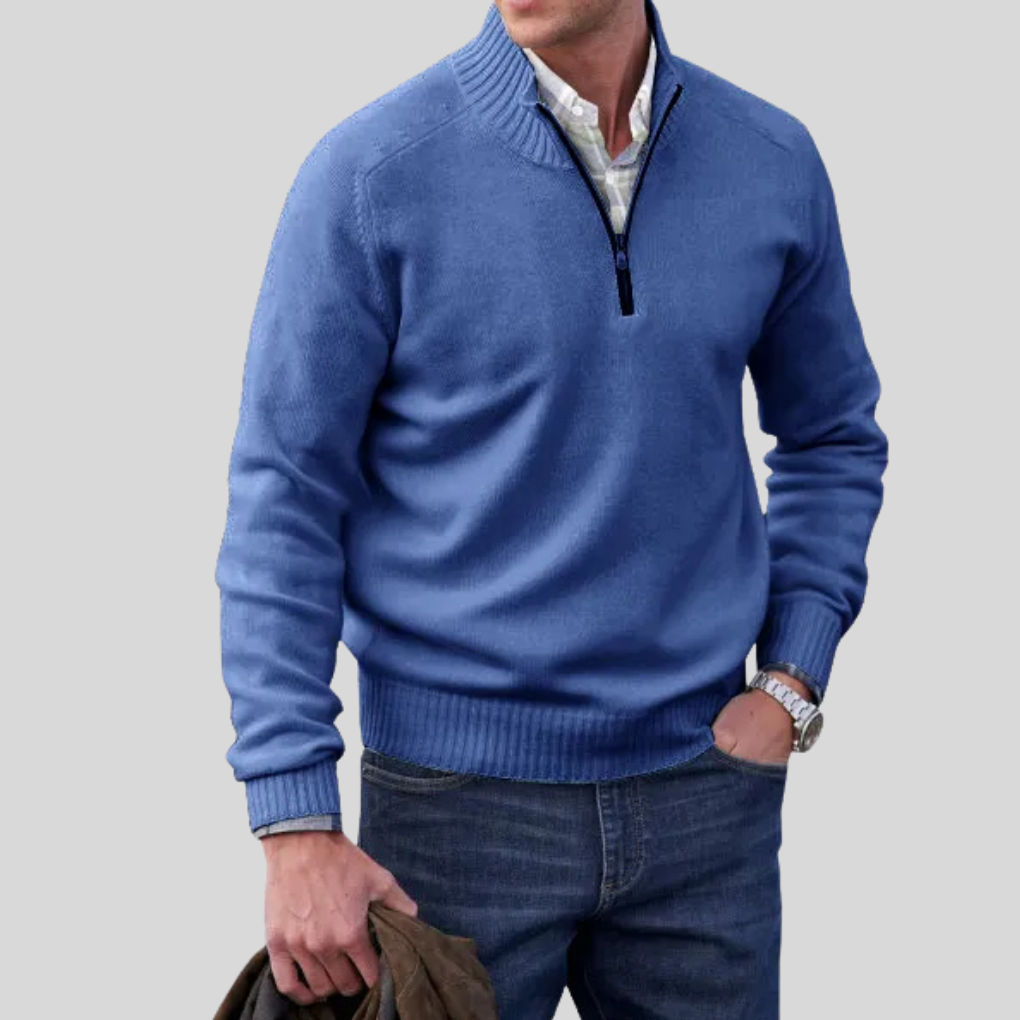 Pull à fermeture éclair pour homme