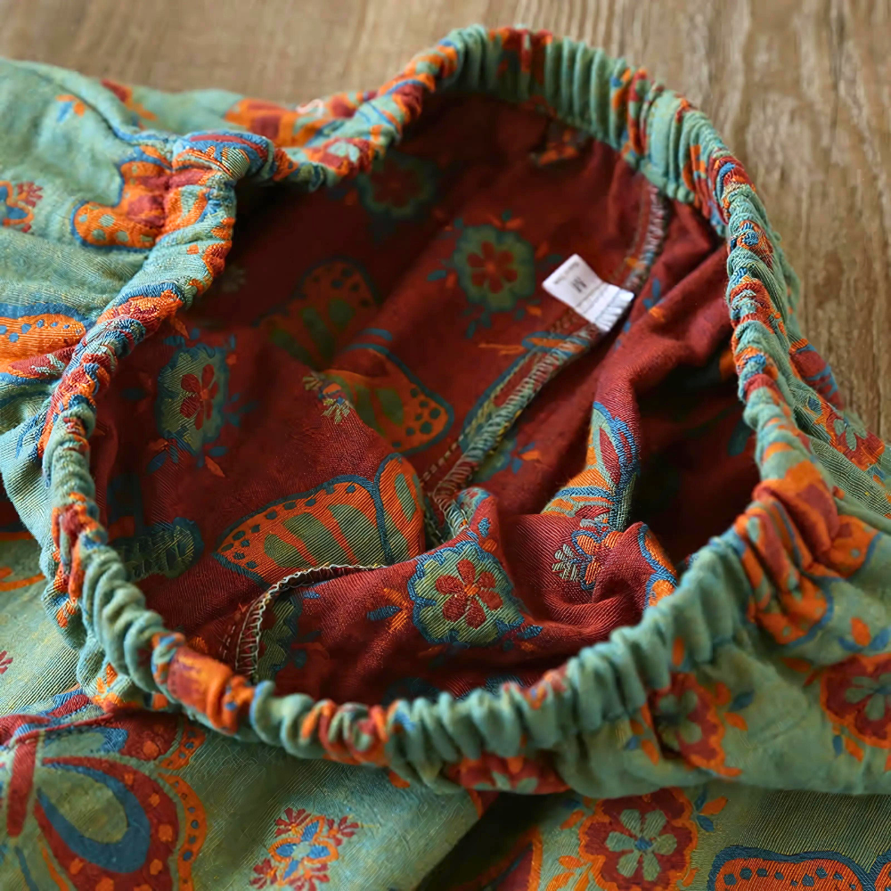 Pyjama 2 pièces en mélange de coton avec imprimé papillon