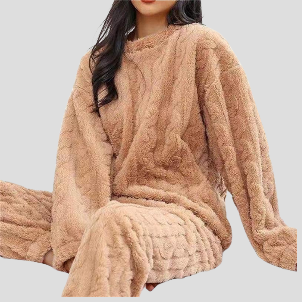 Ensemble pyjama en molleton pour femme
