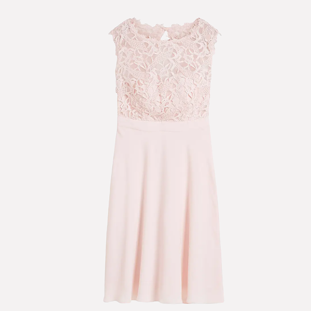 Robe courte en dentelle pour femme