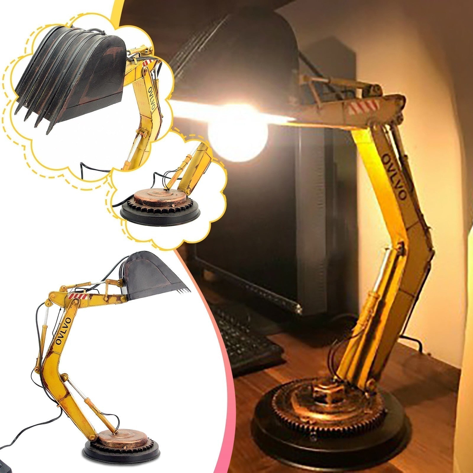 LumiMax - Lampe Enfant LED Bagger Design pour Chambre d'Enfant