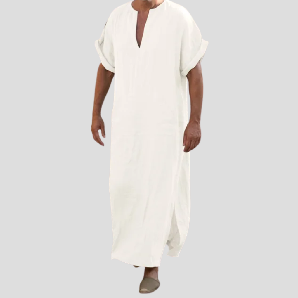 Djellaba à col en V
