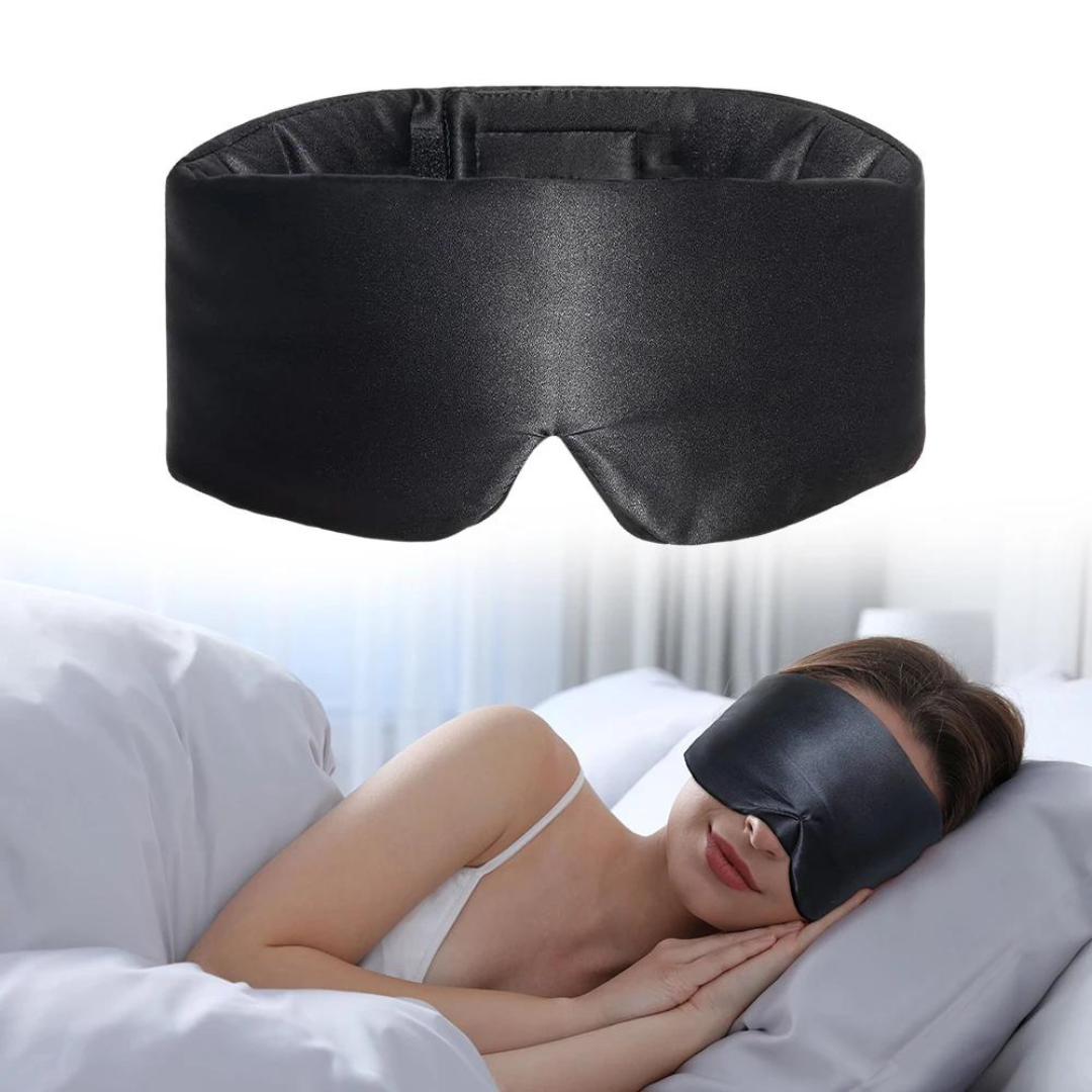 SnoozeLux - Masque de Nuit en Soie de Murier pour un Sommeil Réparateur