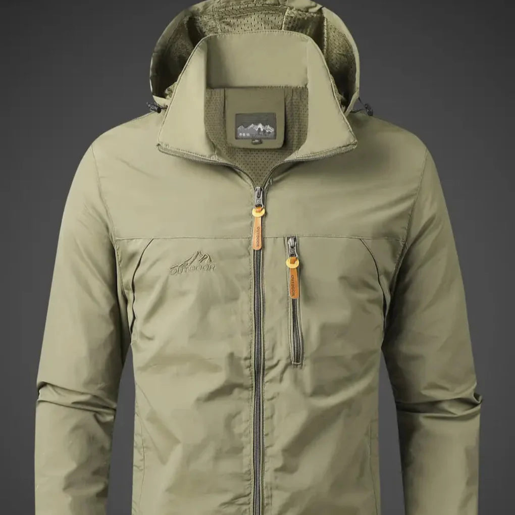 Veste d'extérieur pour homme résistante à l'eau et au vent