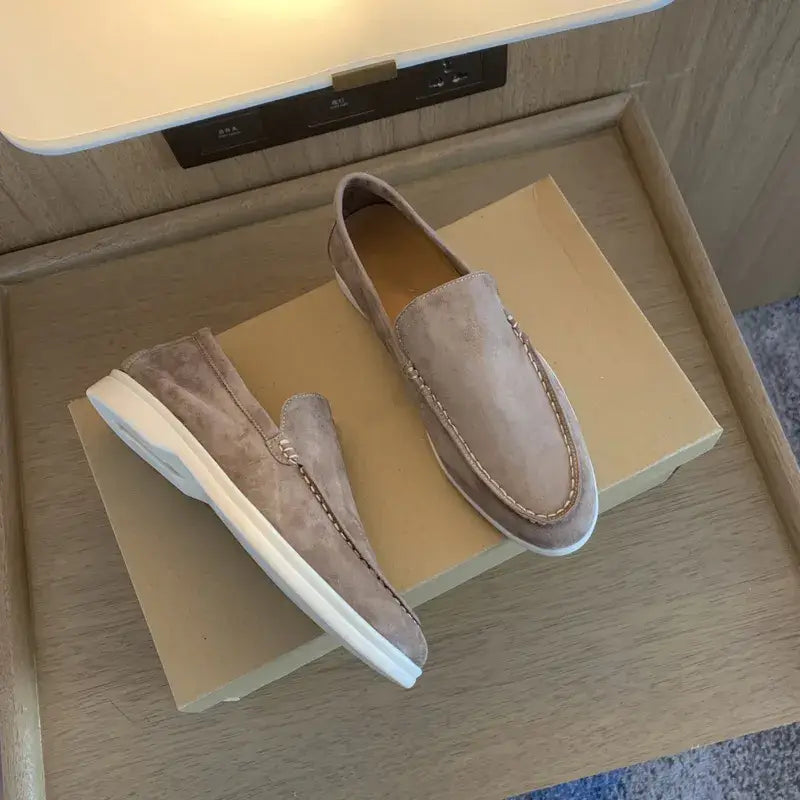 LuxeFoot - Loafers en Suède pour Hommes, Confort Élevé et Style Élégant