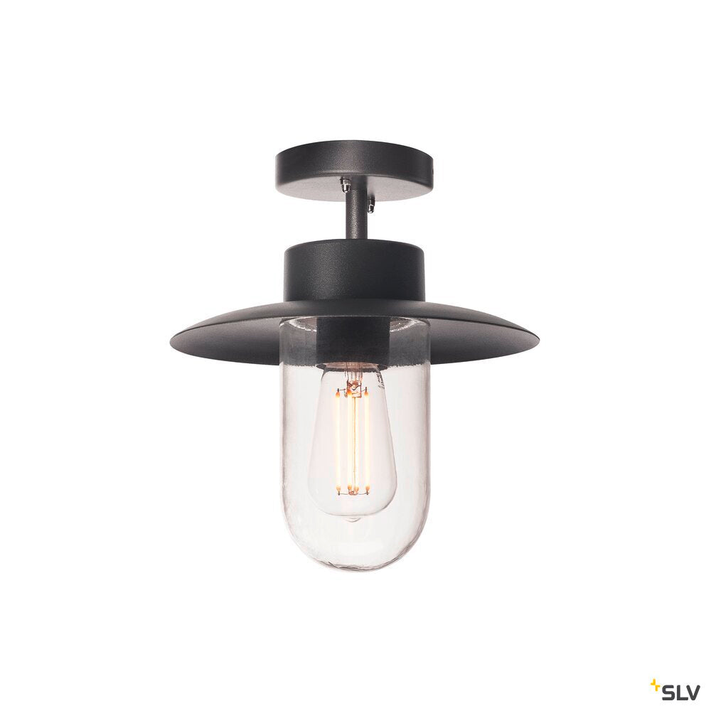 LumiArt - Plafonnier d'extérieur E27, anthracite, 60W max, IP44