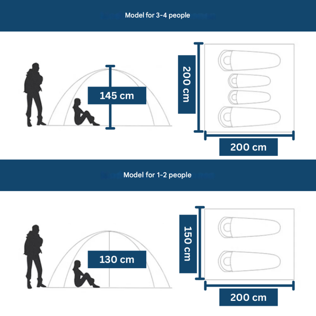 Tente instantanée à déploiement rapide