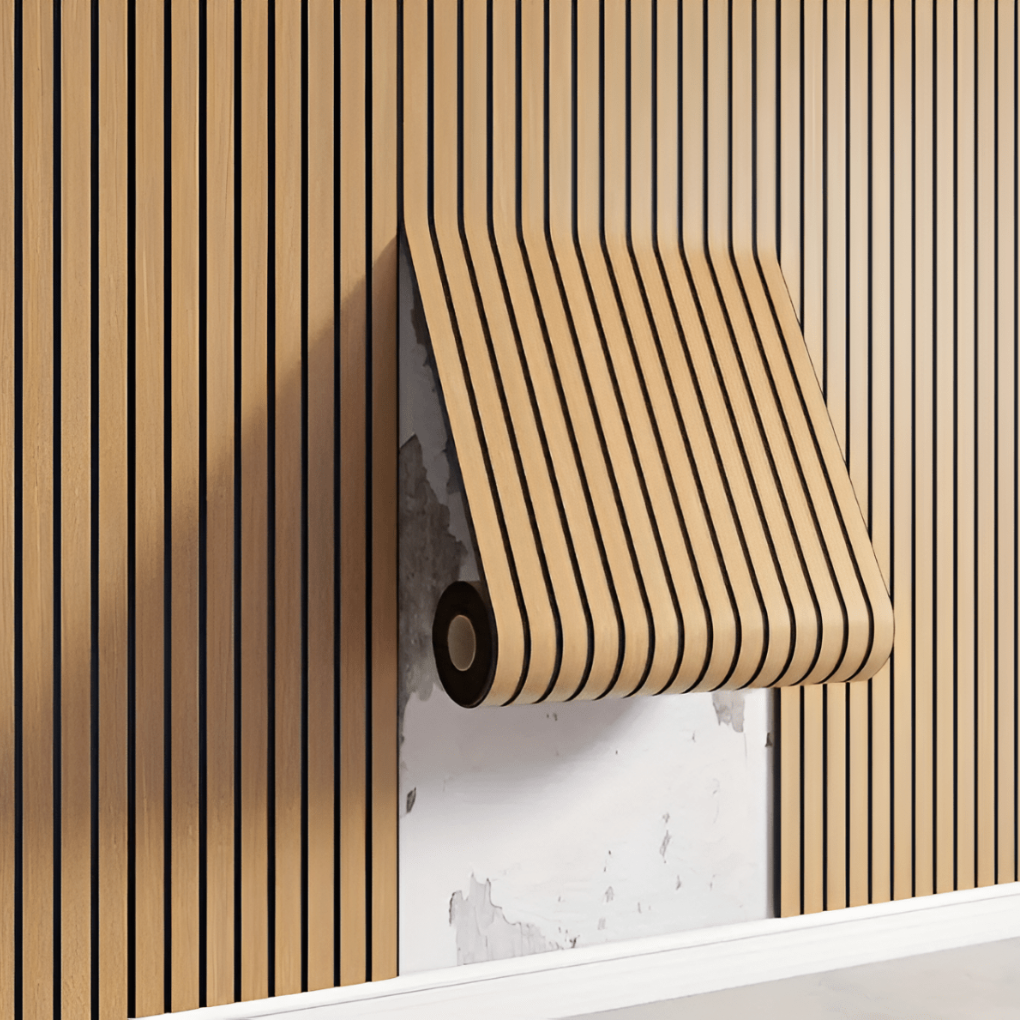 Panneaux Muraux en Bois Autocollants 3D