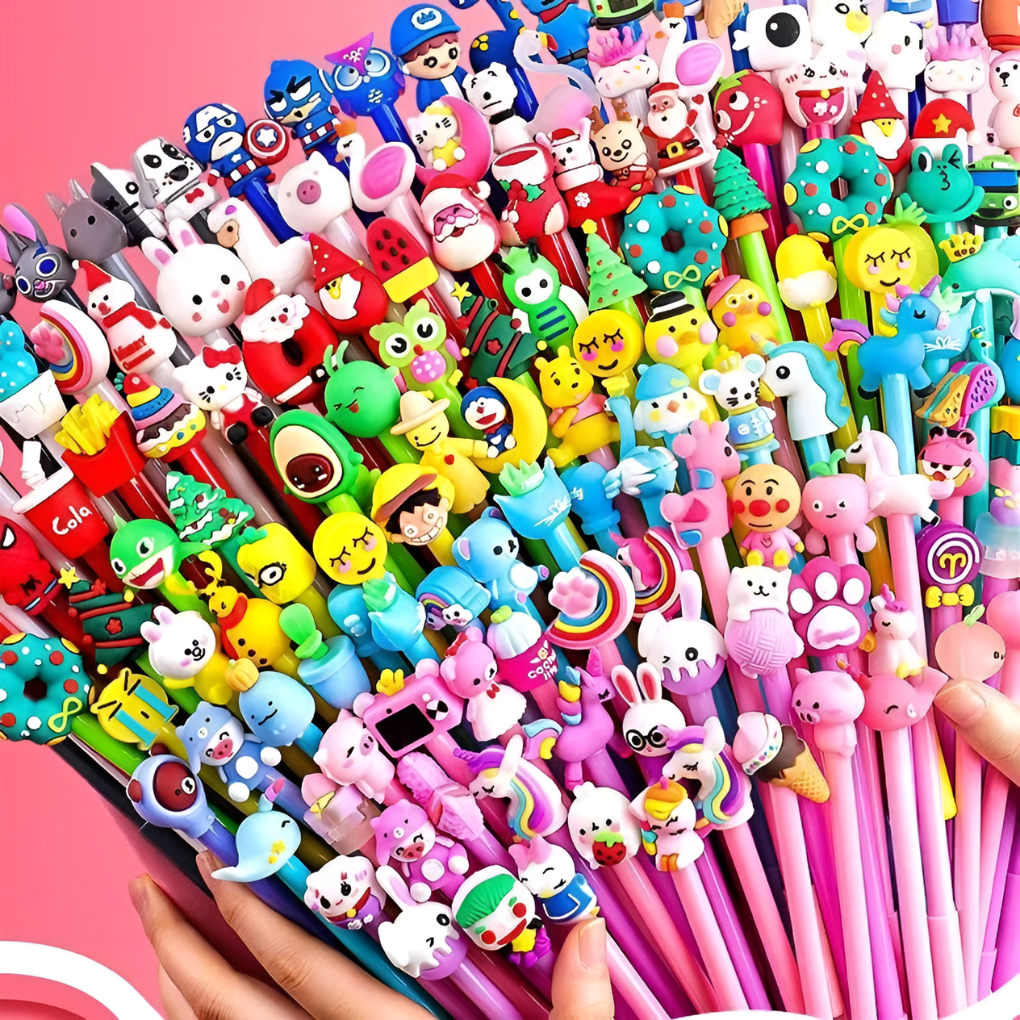 Set de 20 stylos gel cartoon