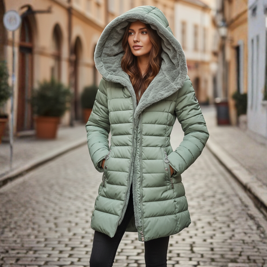 Veste d'hiver à capuche pour femmes