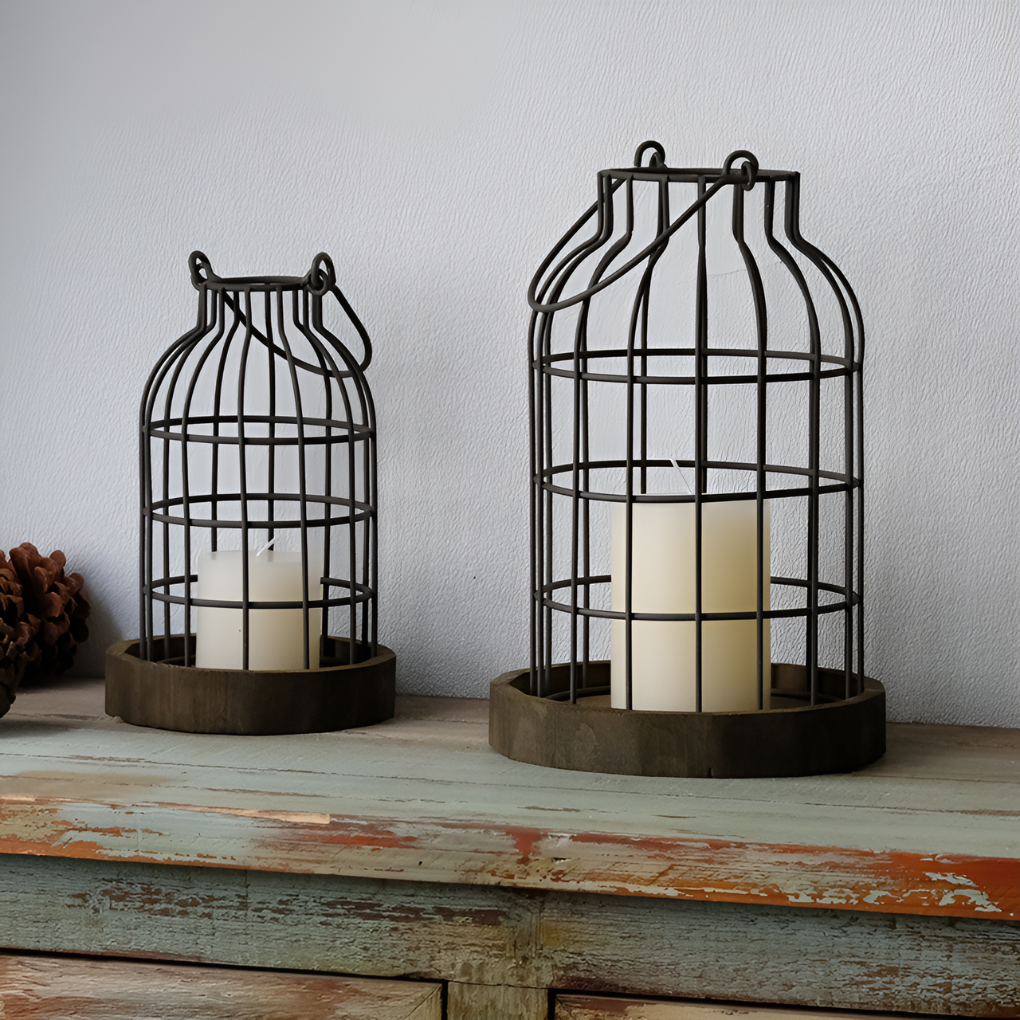 Set de lanternes de style ferme