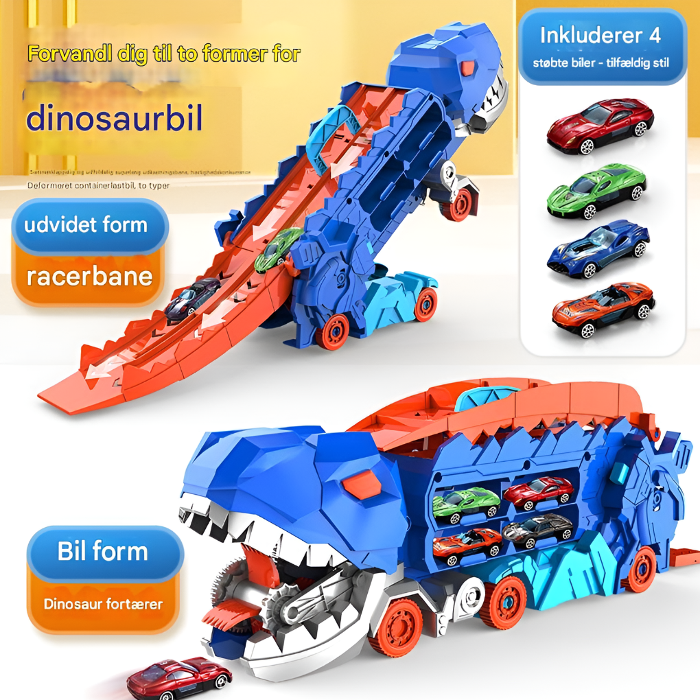 Dino City Transporter – Circuit de course et camion transformable