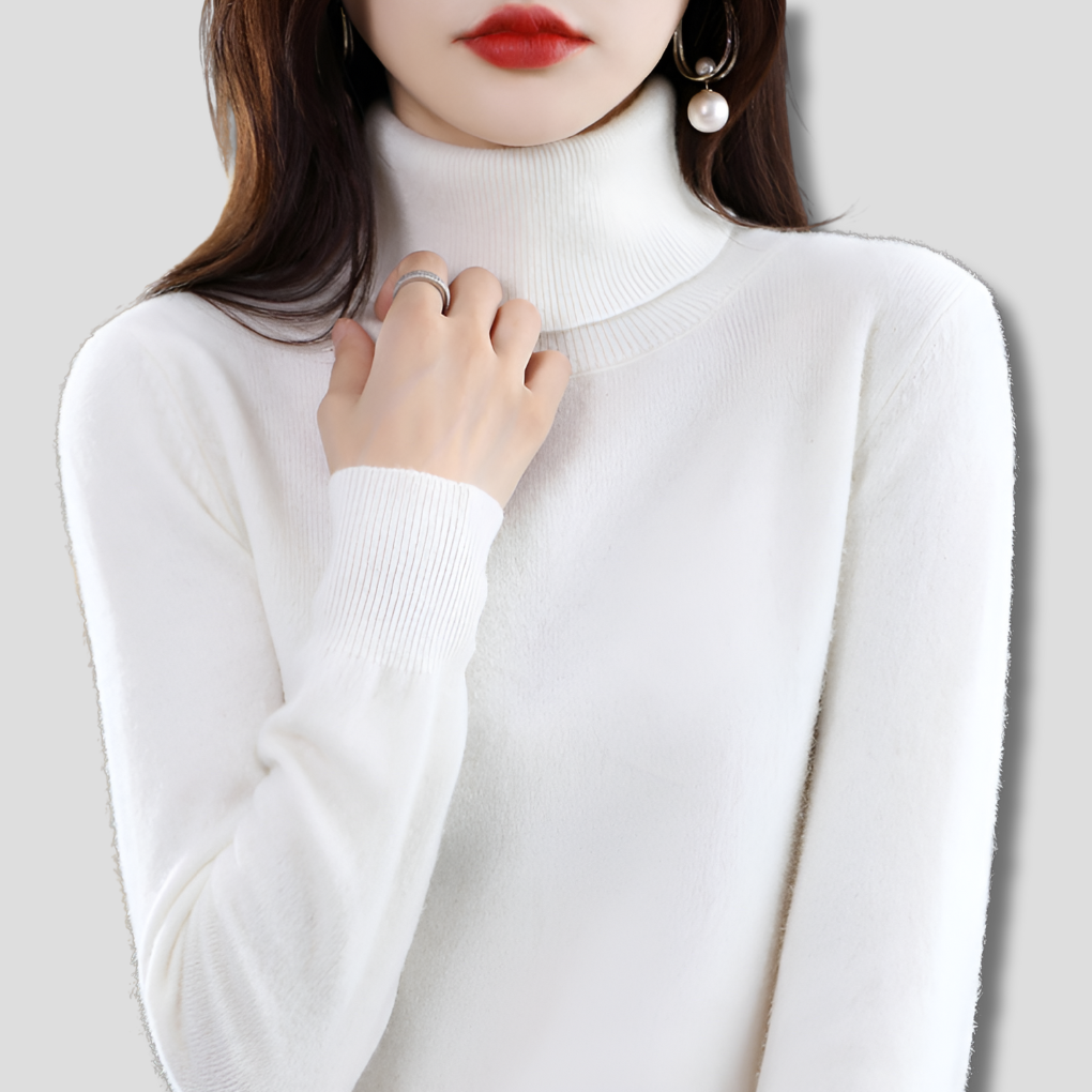 Pull à col roulé pour femme