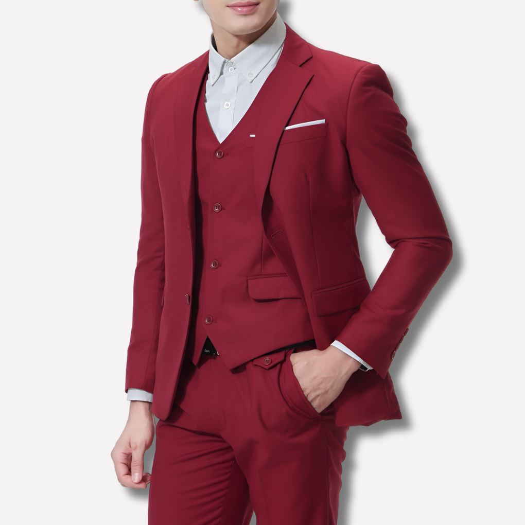 Costume 3 Pièces Slim-Fit pour Homme