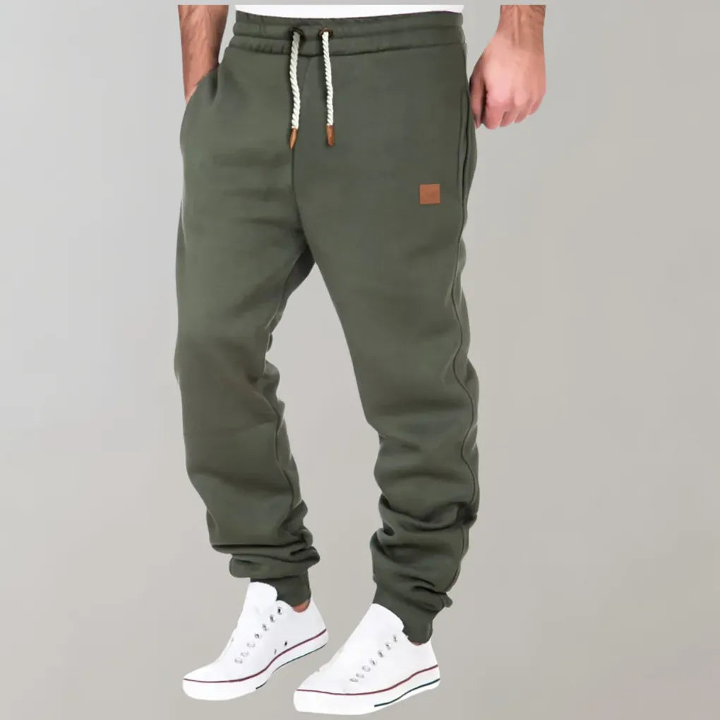 Pantalon de jogging en mélange de coton pour homme