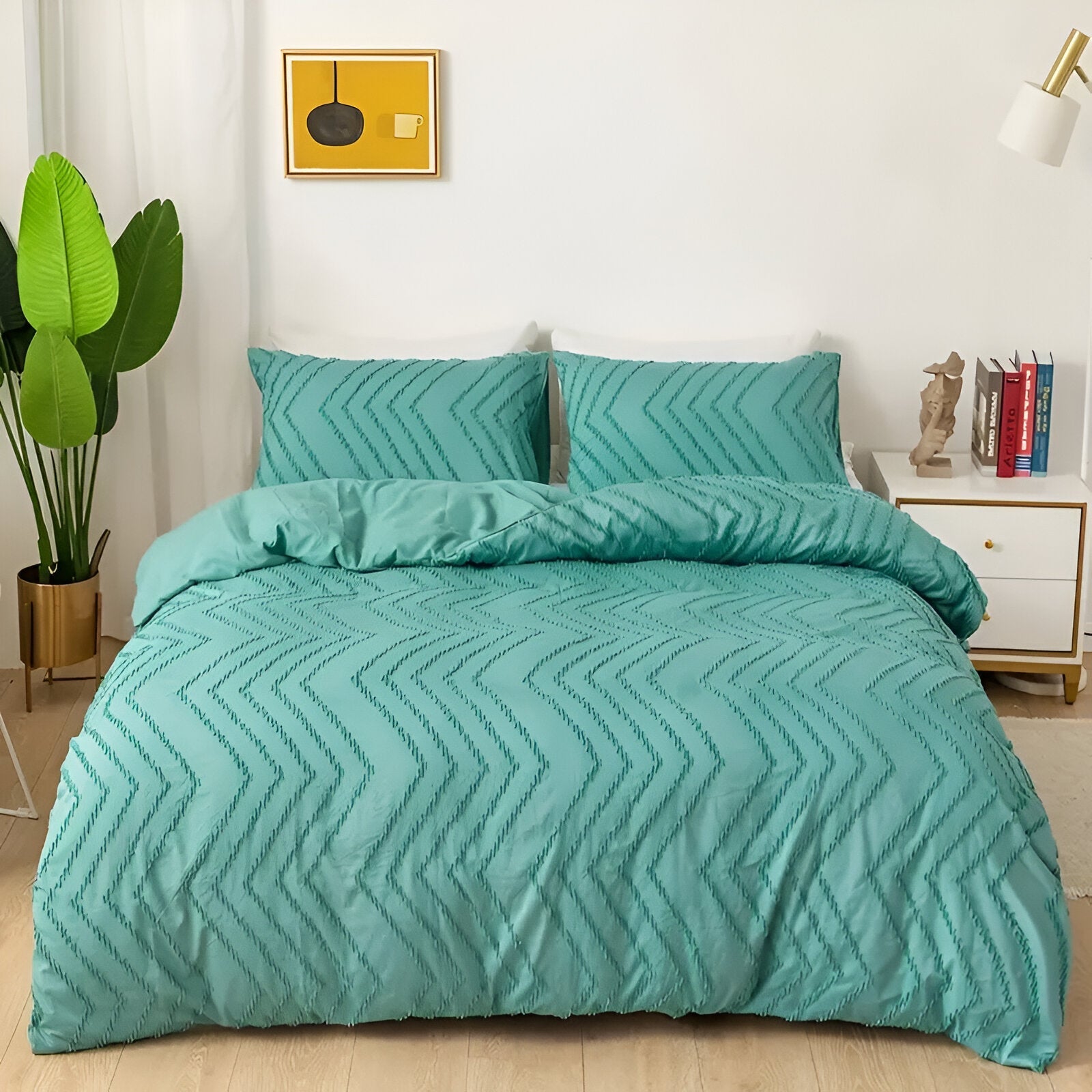 Sommer Lin Couette Rayée - Douce et Soyeuse, Lavable pour un Confort Frais