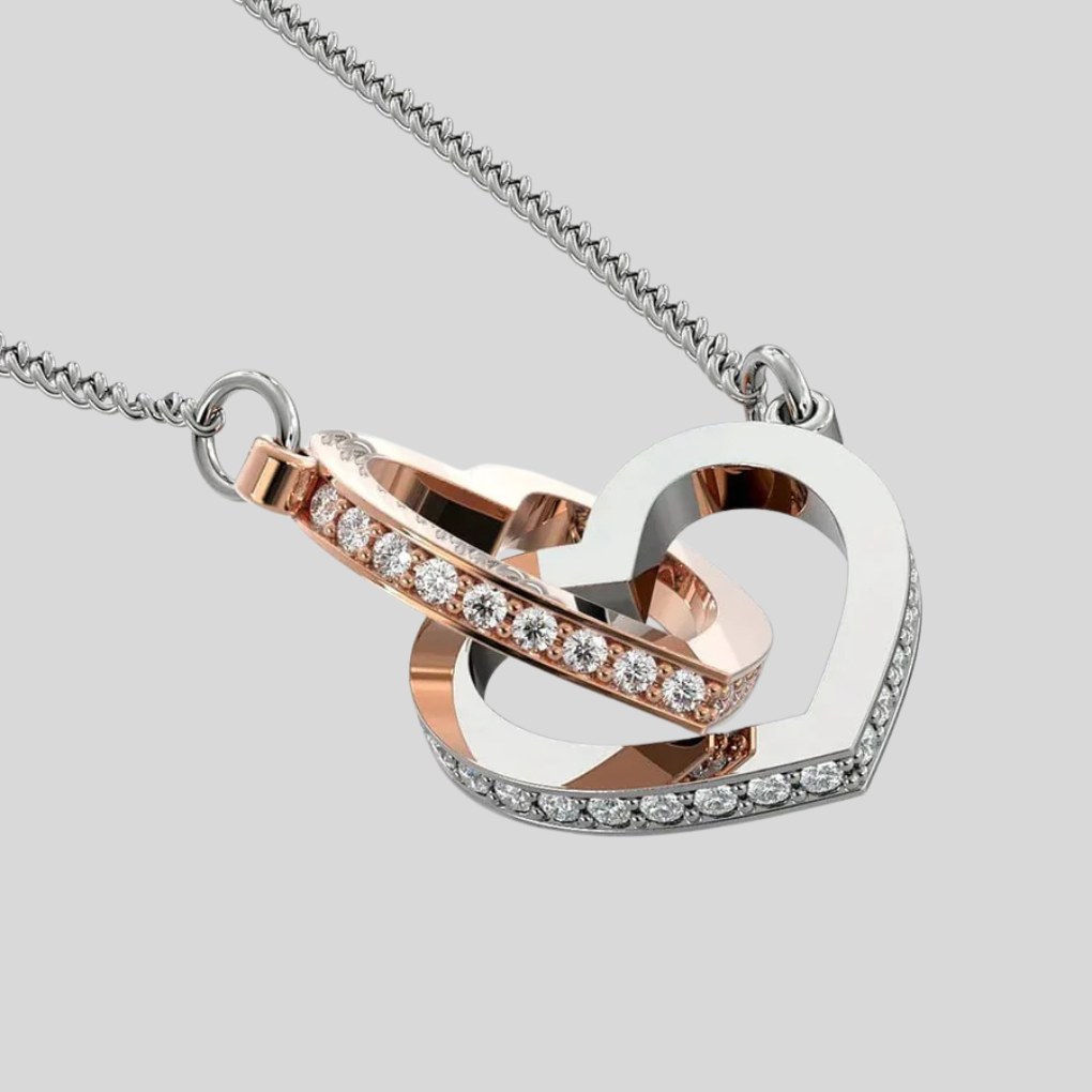 Collier pendentif deux cœurs pour femme
