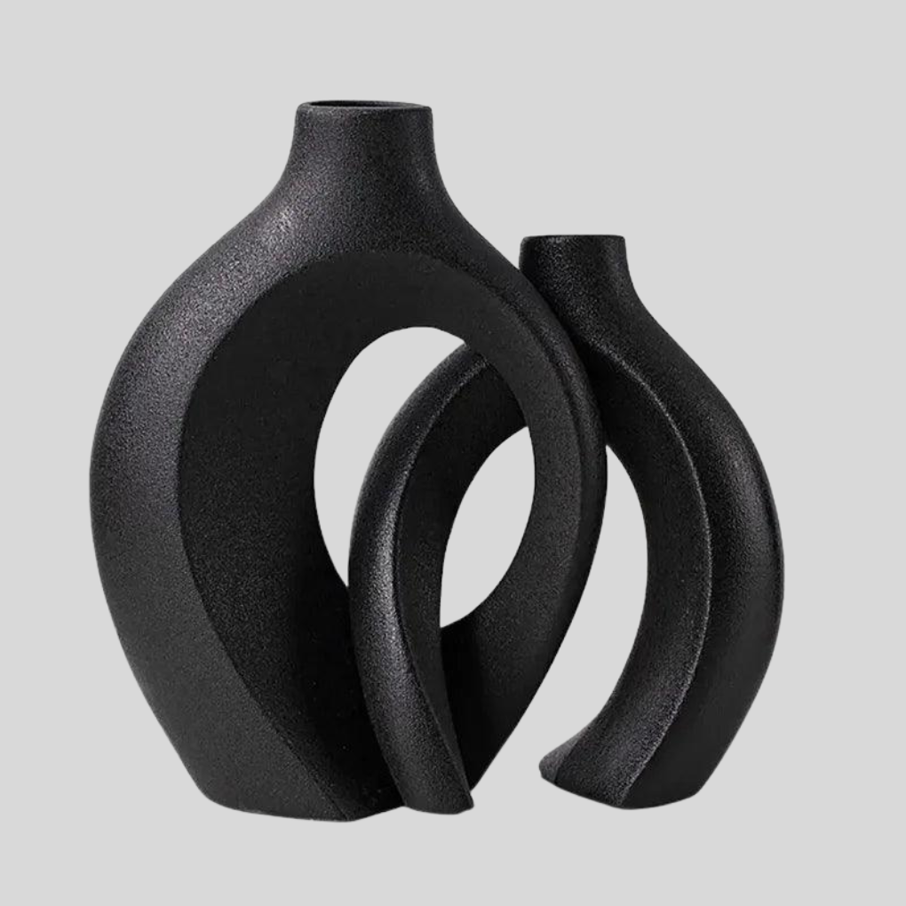 Ensemble de vases en céramique minimaliste