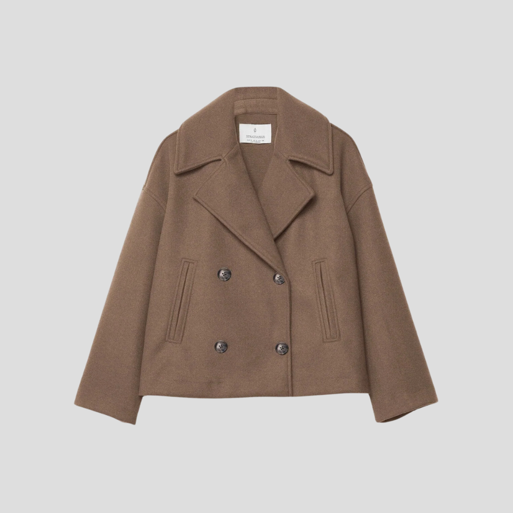 Manteau Croisé Chic – Élégant & Intemporel
