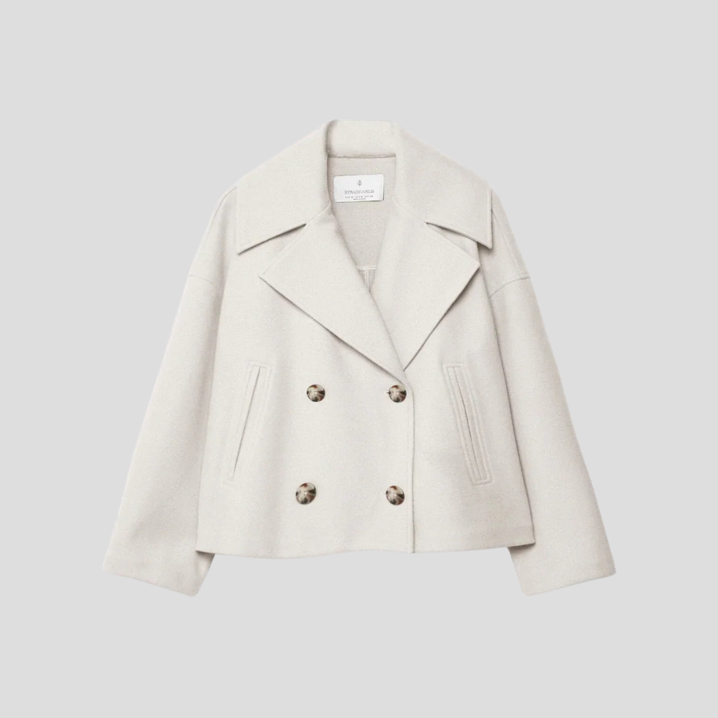 Manteau Croisé Chic – Élégant & Intemporel