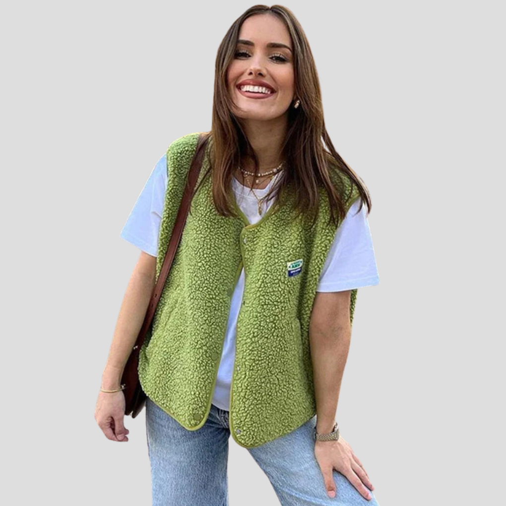 Bodywarmer tendance en laine pour femme