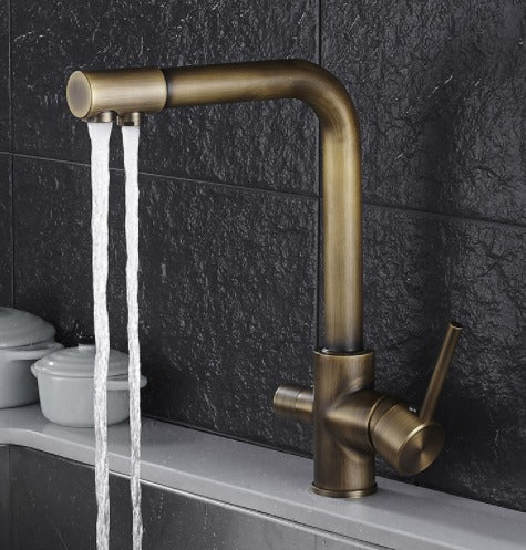 Phoen - Robinet de Cuisine avec Eau Filtrée Double Poignée