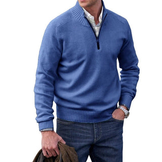 Kasper - Pull en polaire pour homme avec fermeture éclair quart de tour