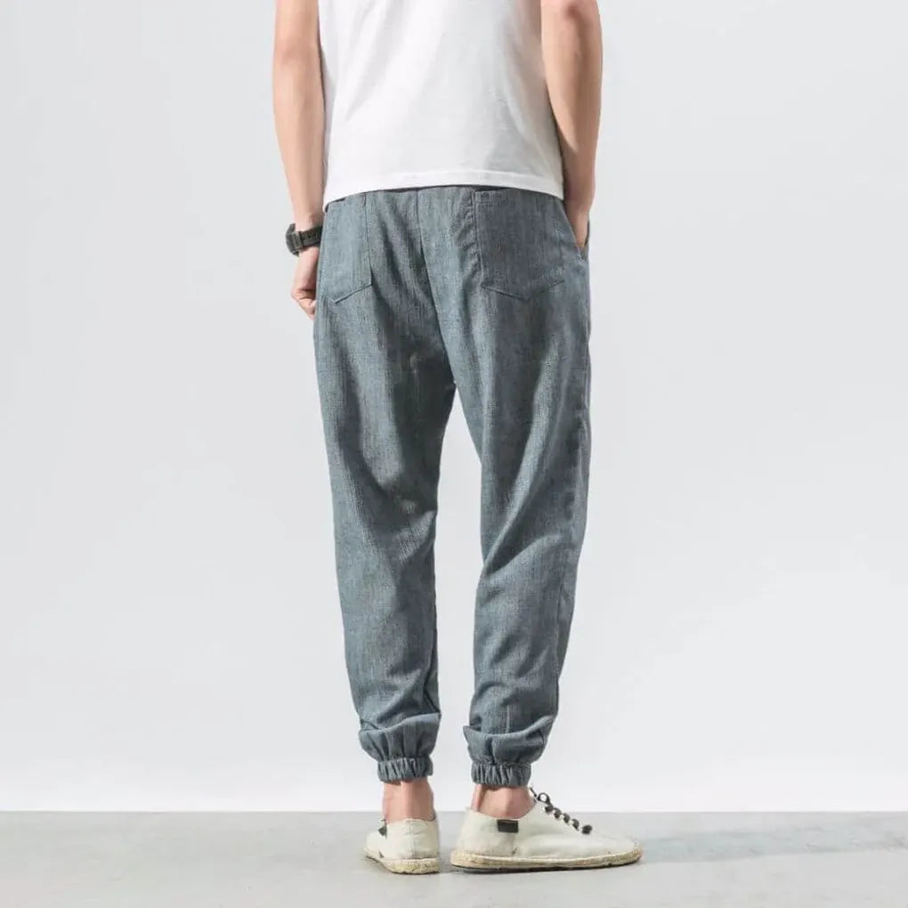 Pantalon confort en mélange de coton et mélange de lin pour homme – Léger et confortable au quotidien